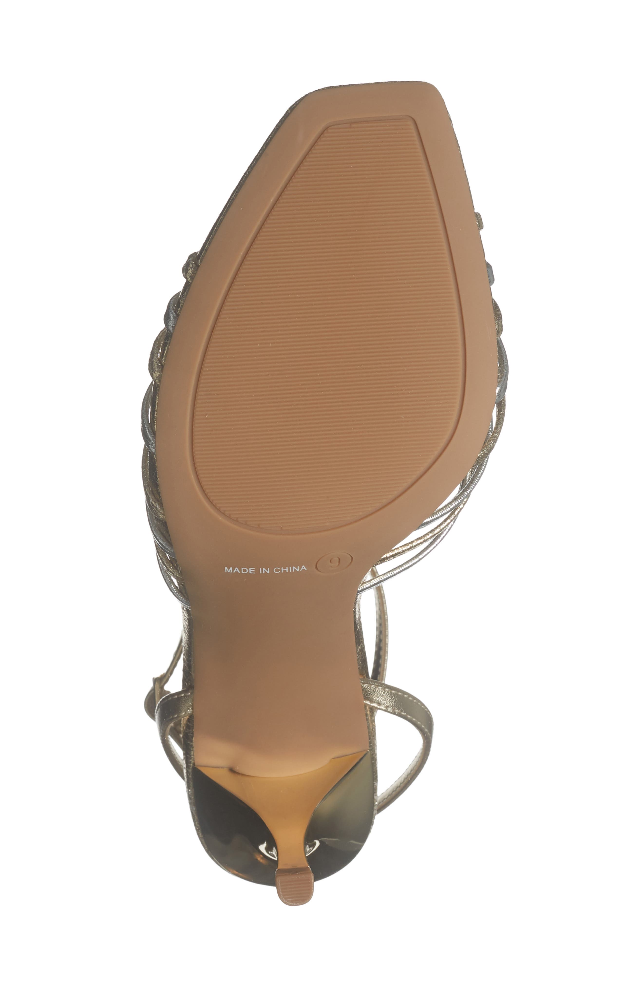 Dulce Ankle Strap Sandal, Alternate, color, GOLD LIGHT METALLIC