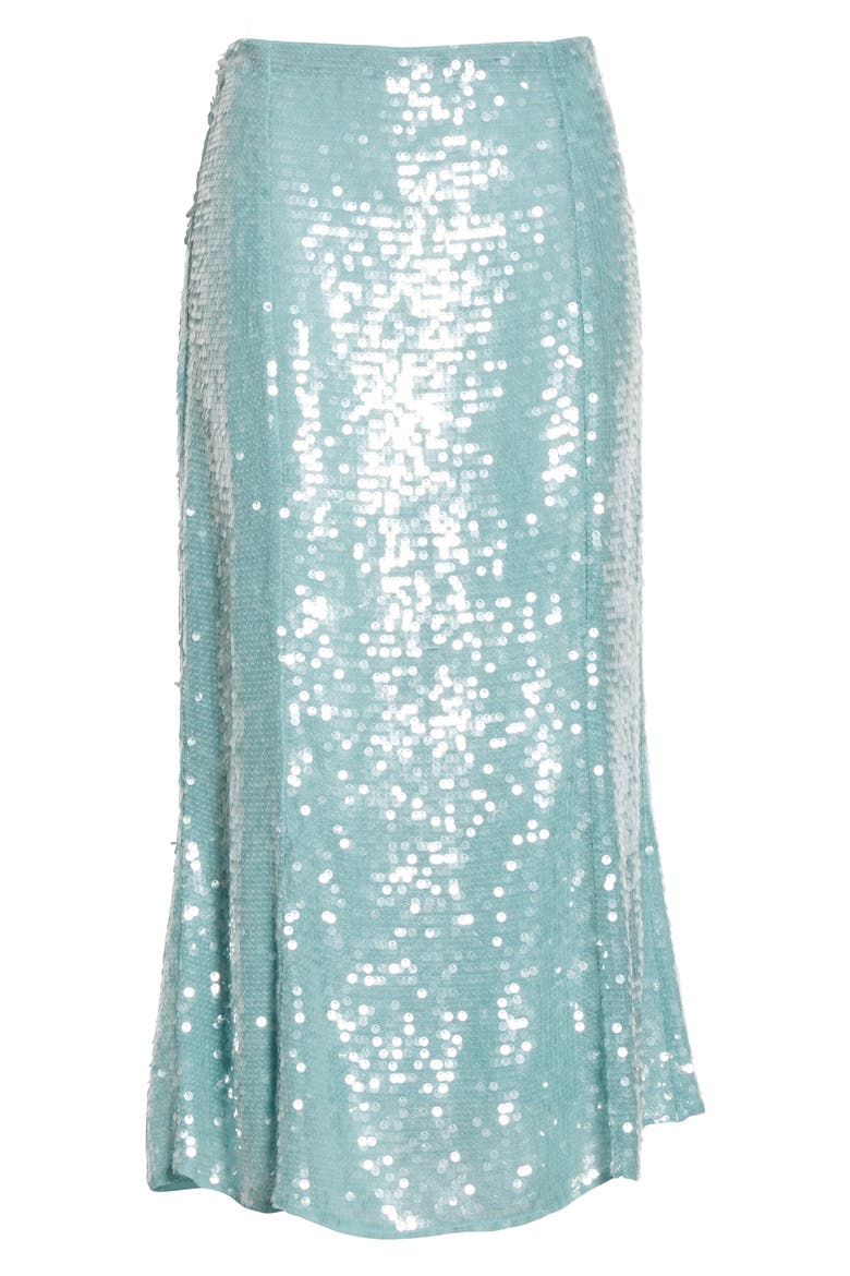 Abigail Sequin Midi Skirt, Alternate, color, SEAGLASS