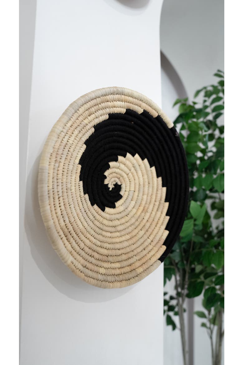 Wall Basket Black Swirl, Alternate, color, Black