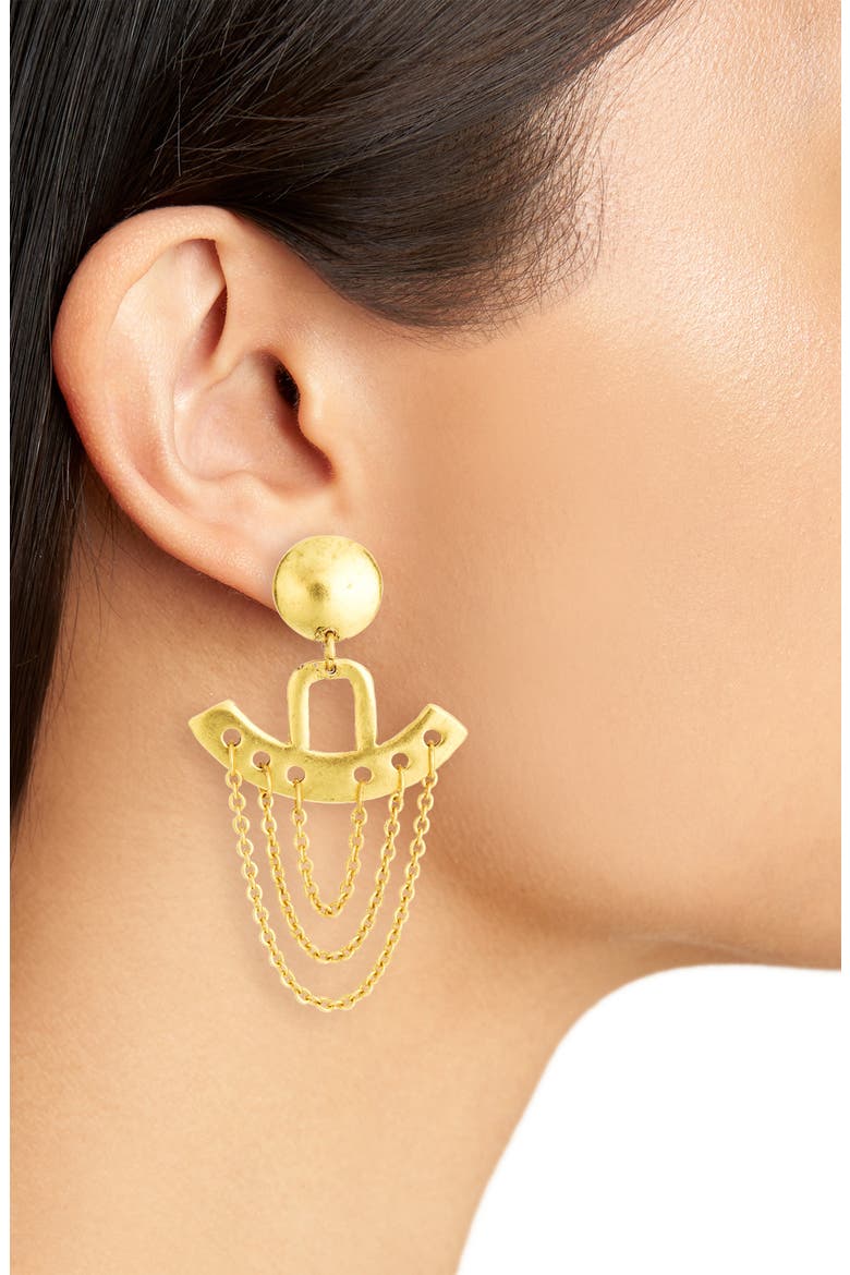 Chandelier Drop Earrings, Alternate, color, GOLD
