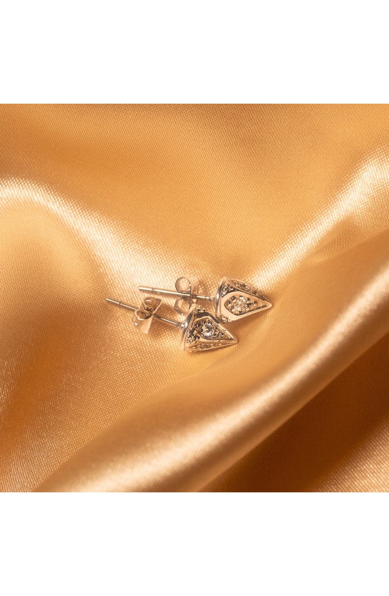 Ora Ana The Dagger Stud Earrings, Alternate, color, Sterling Silver/White Cz