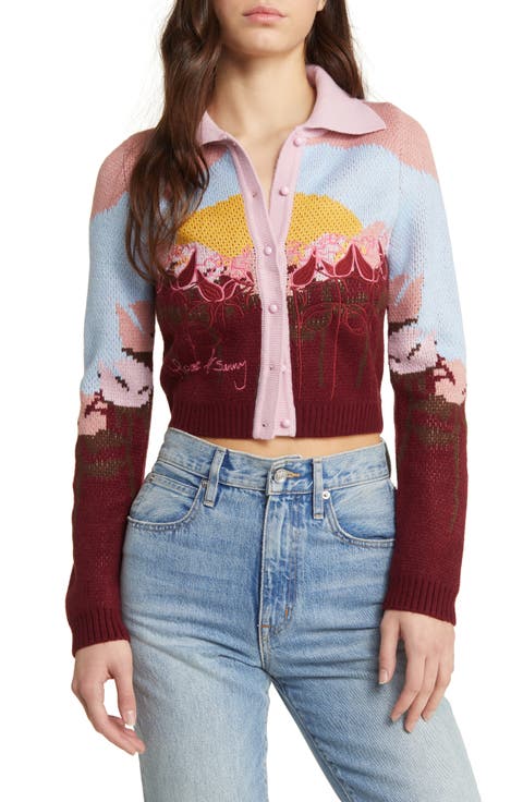 Garden of Eden Tripper Intarsia Cardigan