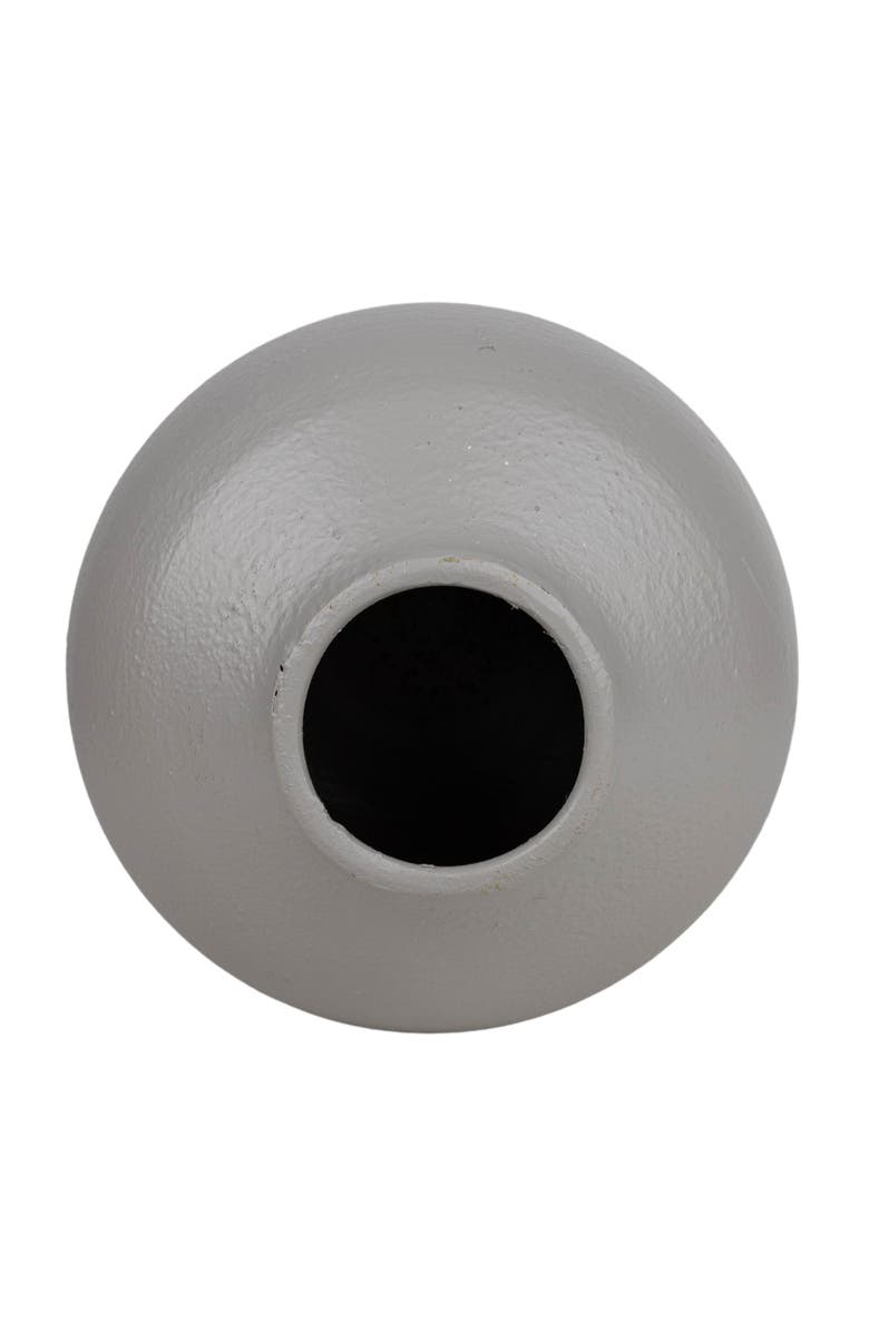 Foreside Home and Garden Textured Vase Gray Metal, Alternate, color, Gray