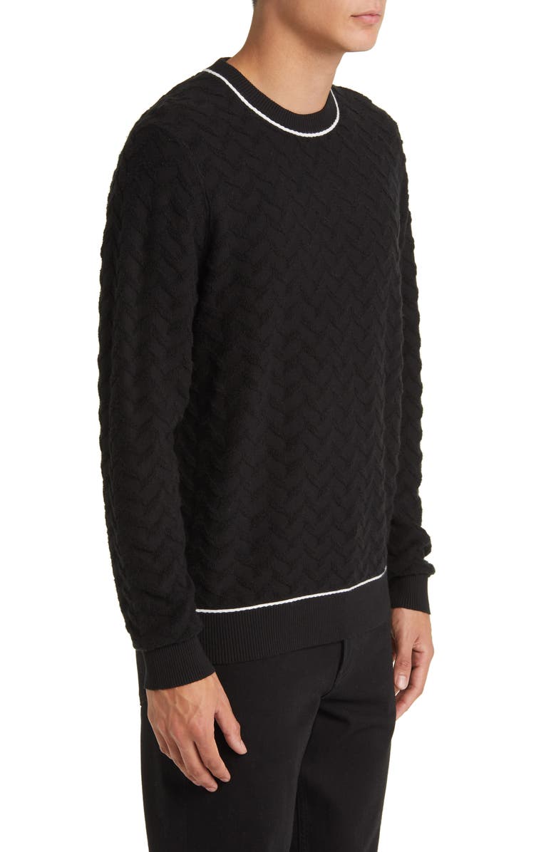 Ted Baker London Sepal Textured Crewneck Sweater, Alternate, color, 