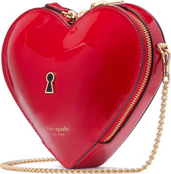 【kate spade new york】Key To My Heart ハート柄★ kate spade new york Key To My Heart Embossed Patent Leather