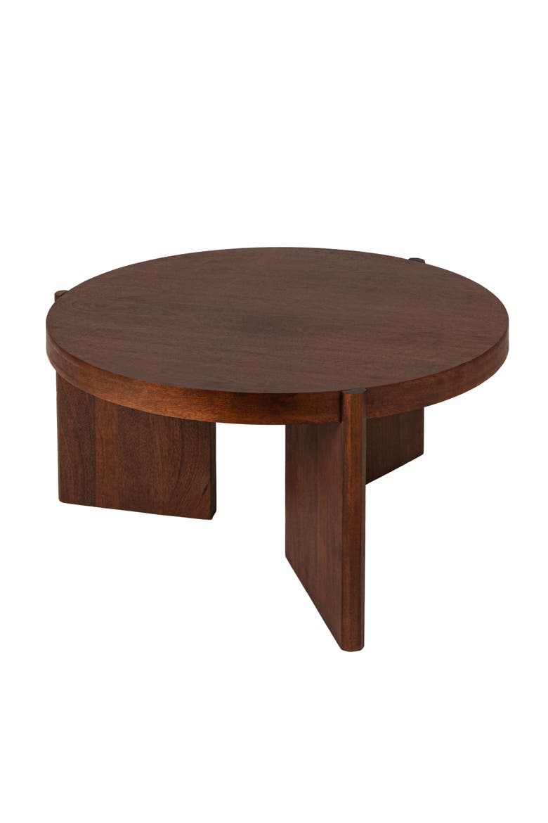 Round Coffee Table, Main, color, Brown