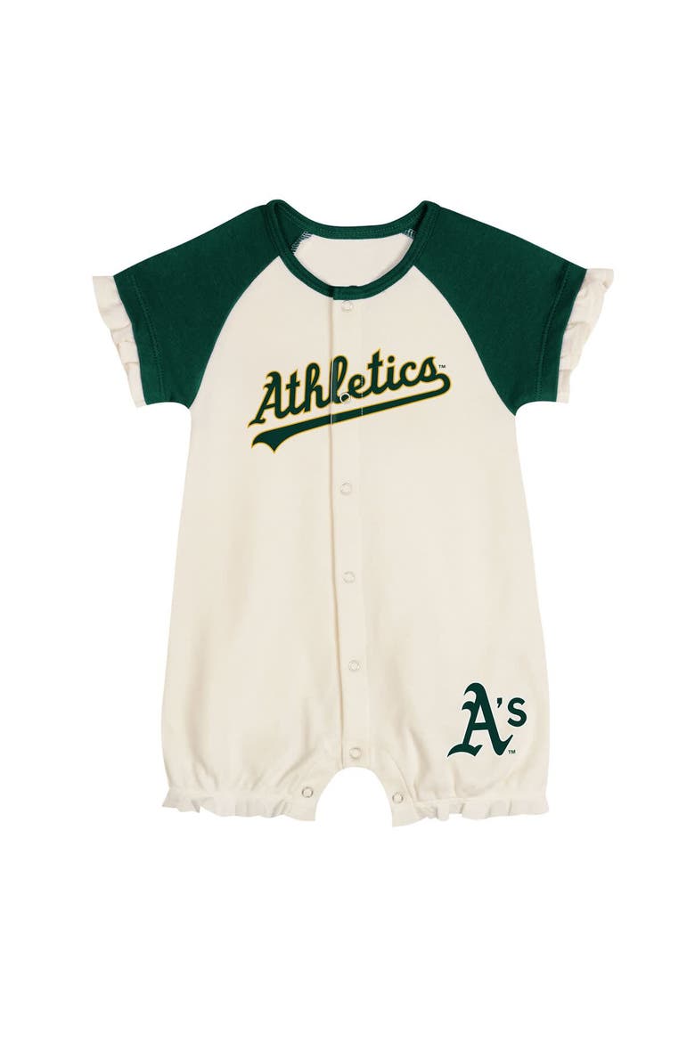Infant  White Athletics Slide Run Raglan Coveralls, Alternate, color, White