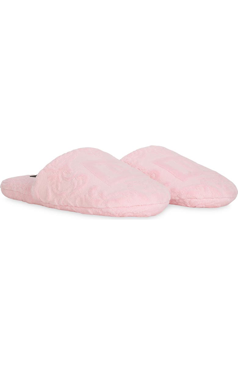 Dolce&Gabbana DG Logo Jacquard Cotton Terry Cloth Scuff Slipper, Main, color, Pink