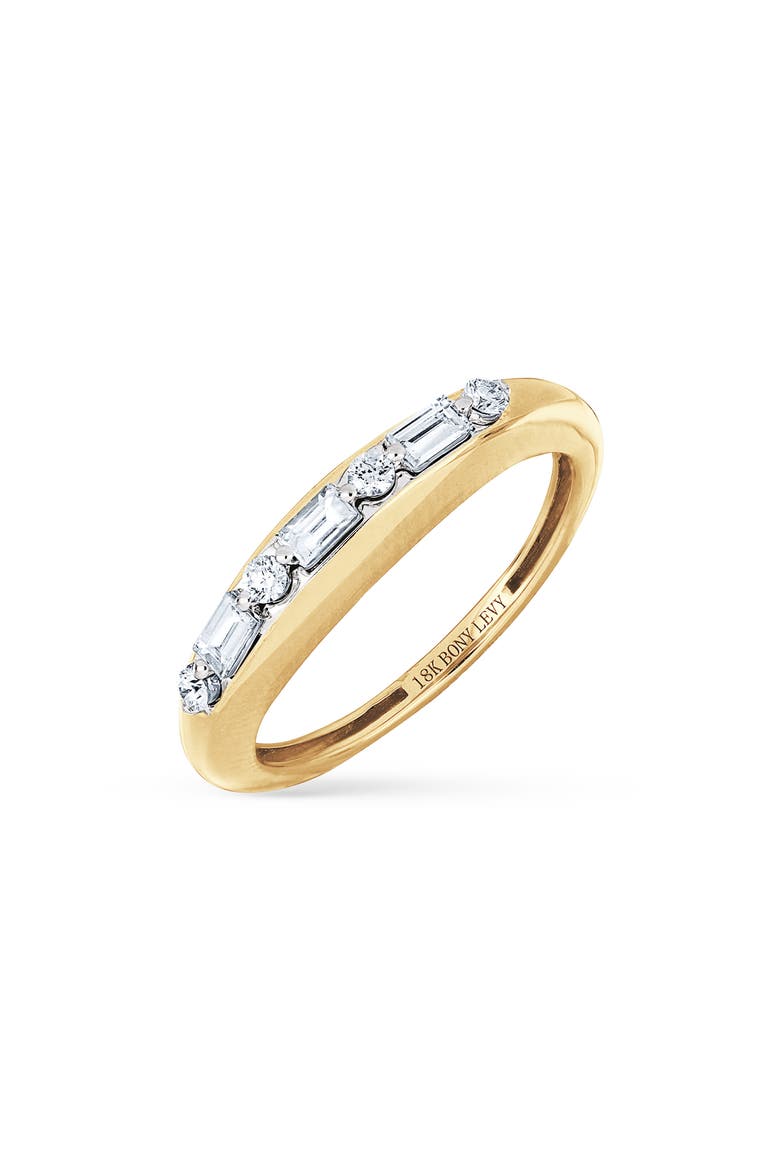 Gatsby 18k Gold Diamond Stackable Ring, Main, color, 18K YELLOW GOLD