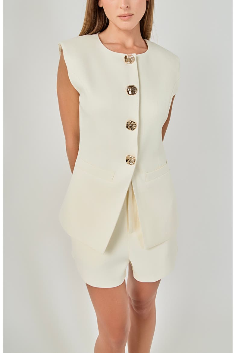Power Shoulder Vest, Alternate, color, IVORY