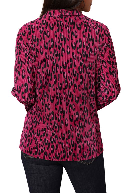 Cyrus Plissé Button-up Shirt In Pink
