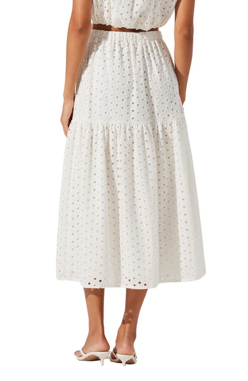 Astr The Label Nalley Eyelet Tiered Skirt With Pockets