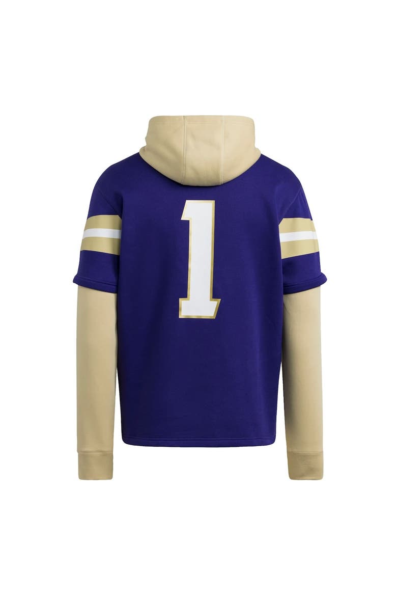 Men's adidas  Purple Washington Huskies Jersey Pullover Hoodie, Alternate, color, Purple