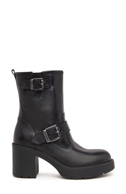 Nerogiardini Double Buckle Moto Bootie In Black