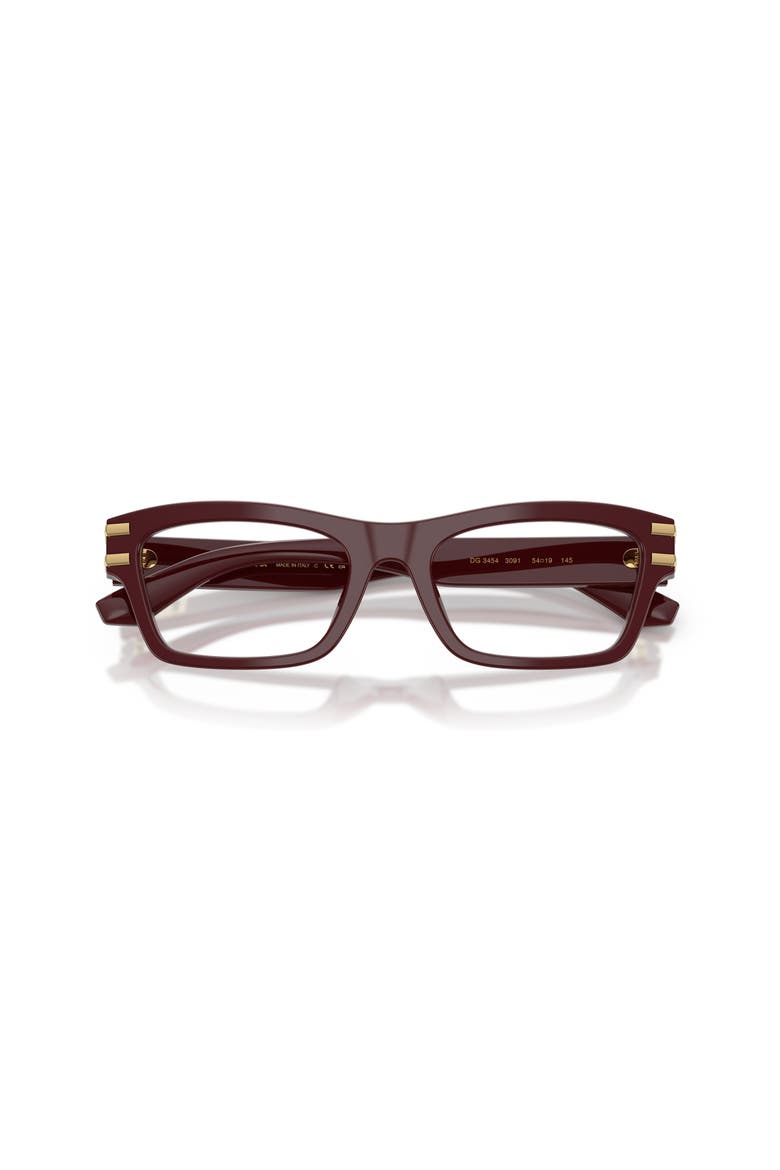 52mm Rectangle optical glasses, Alternate, color, Red