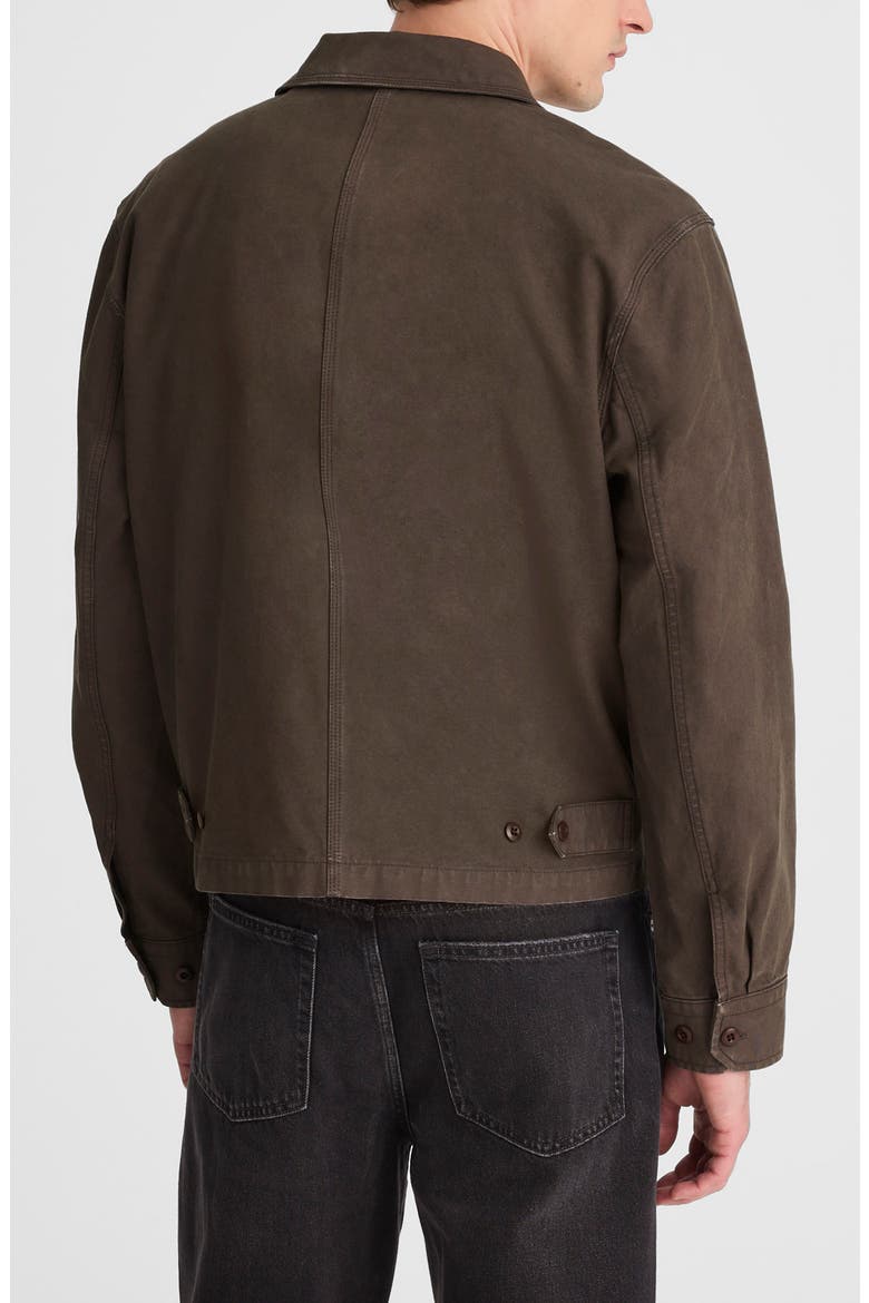 Cotton Canvas Zip Jacket, Alternate, color, MOCHA BROWN