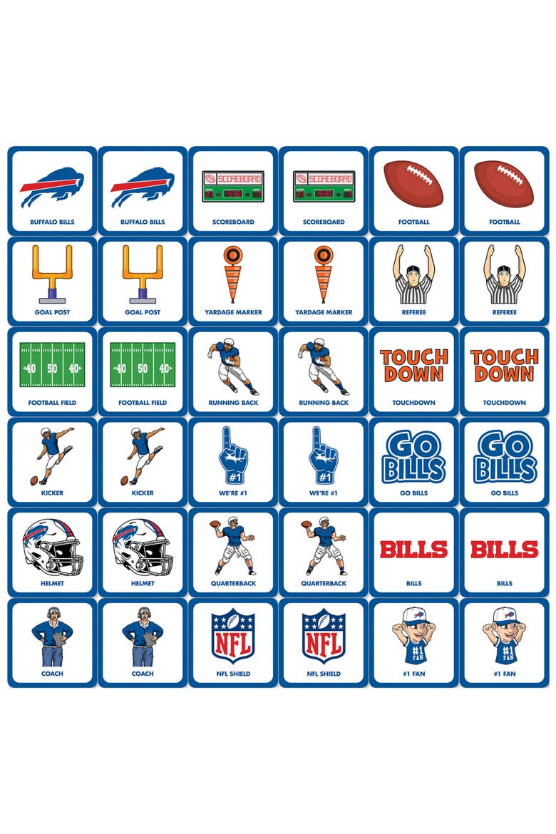 Buffalo Bills Matching Game, Alternate, color, Multicolor