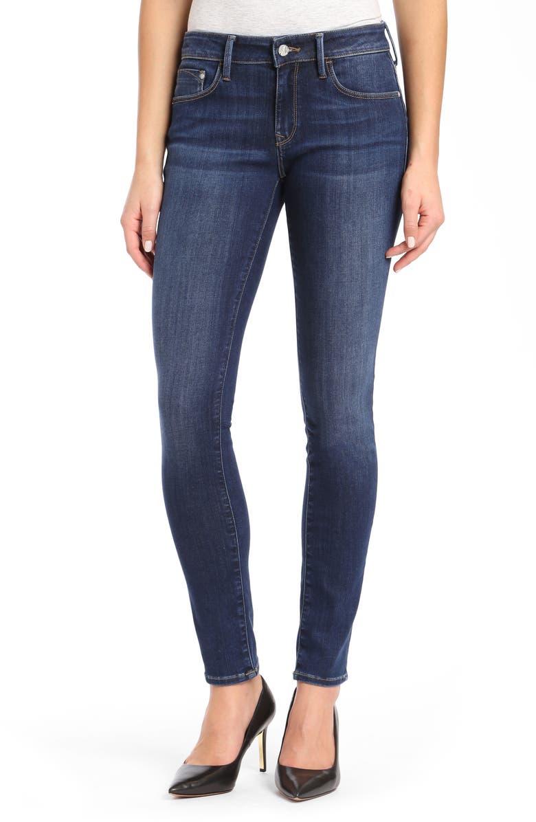 Mavi Jeans Alexa Supersoft Skinny Jeans, Main, color, Dark Supersoft
