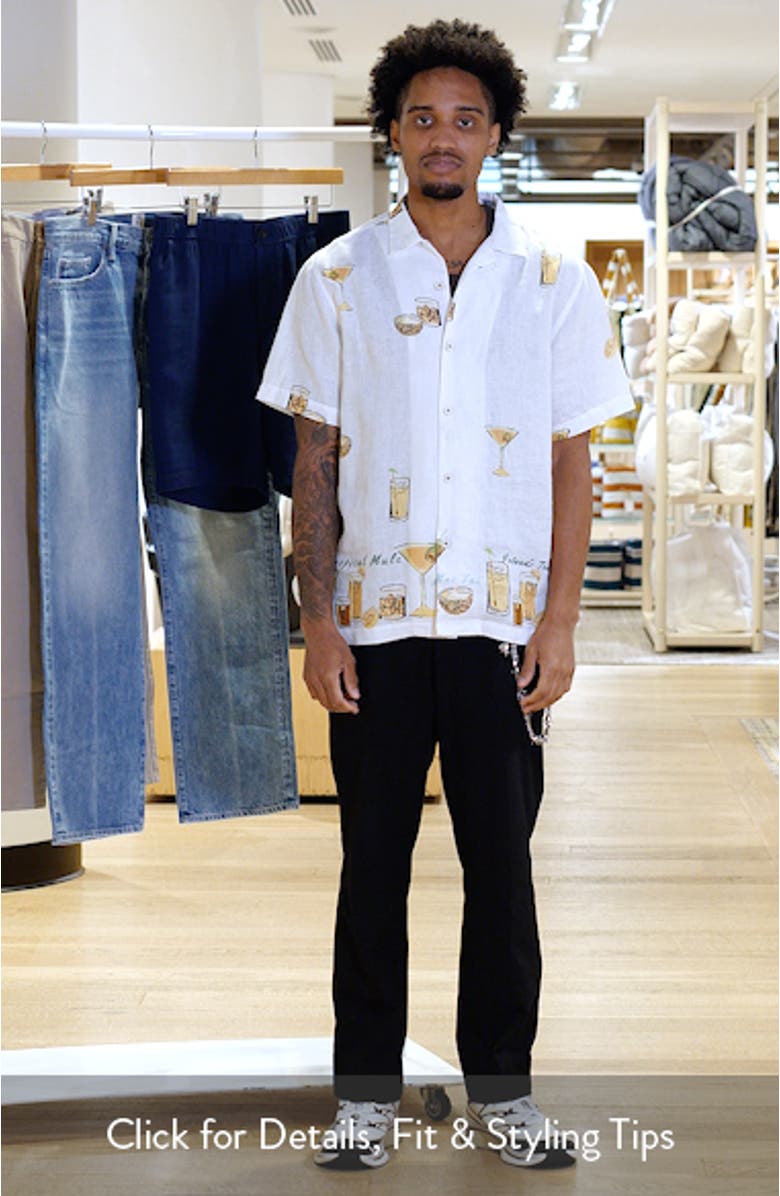 Mixers Short Sleeve Linen Button-Up Shirt, sales video thumbnail