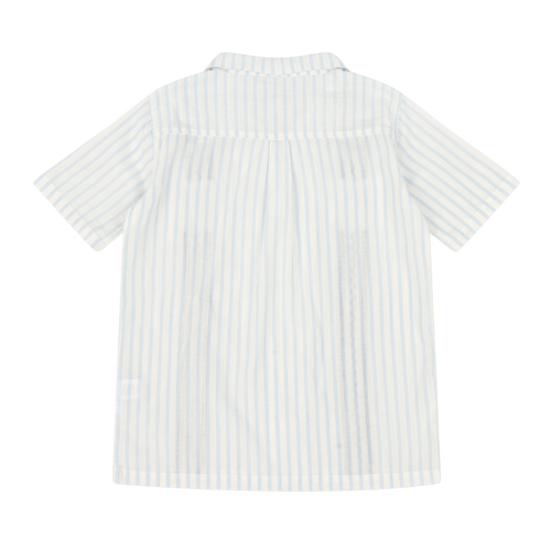 Mixed Up Clothing Boys Bordado Shirt In Blue/white Stripes