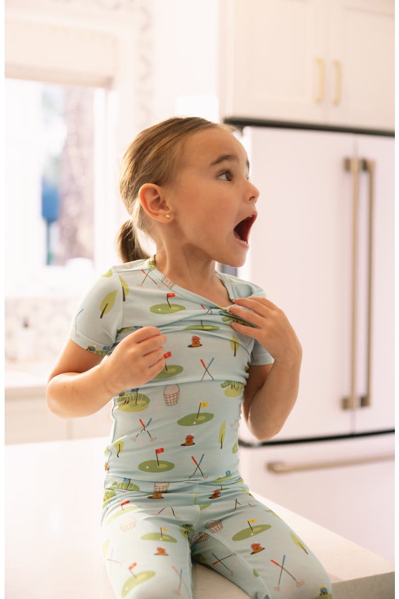 Kids' Gopher It Short Sleeve Two-Piece Fitted Pajamas, Alternate, color, GOPHR
