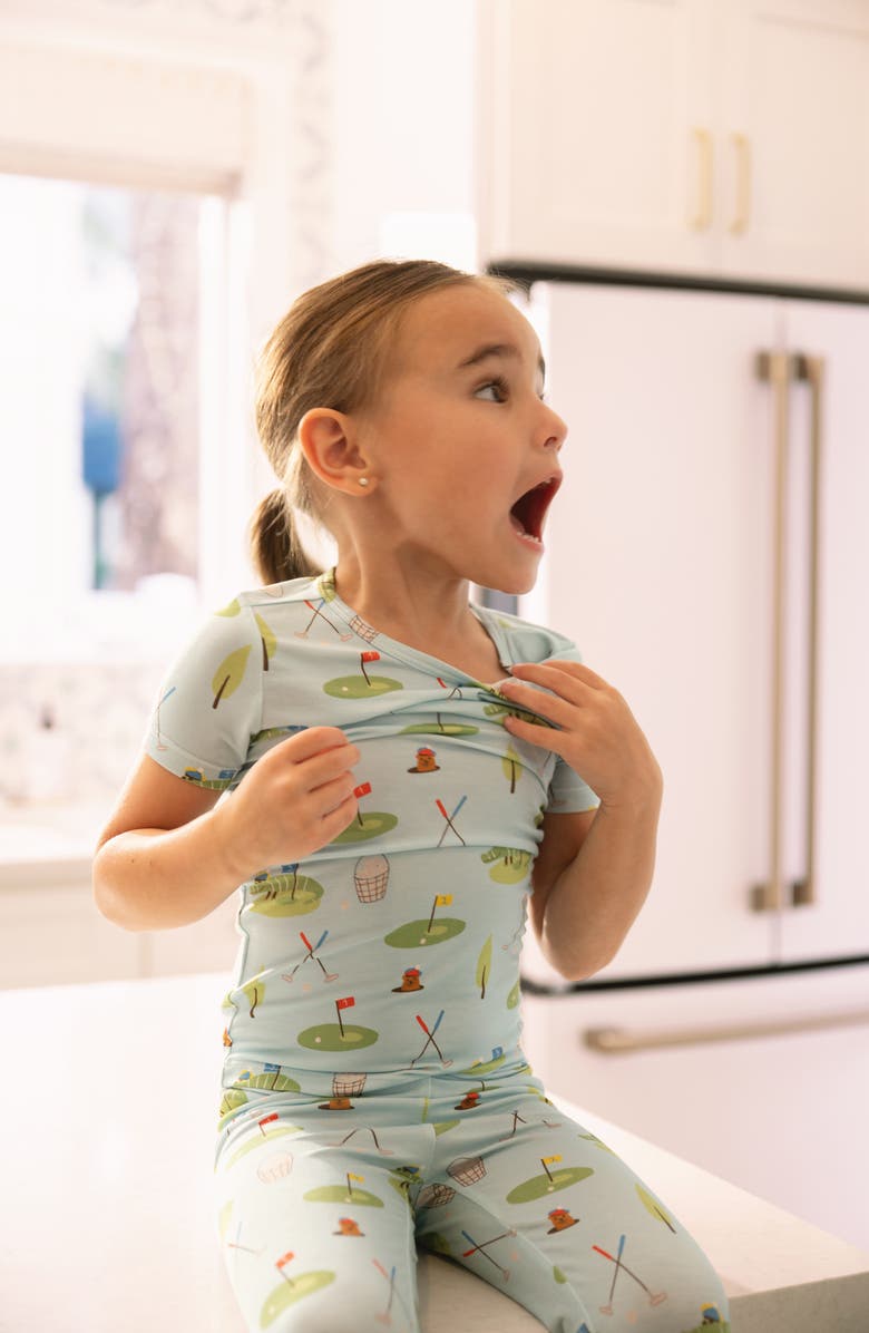 Magnetic Me Kids' Gopher It Short Sleeve Two-Piece Fitted Pajamas, Alternate, color, Gophr