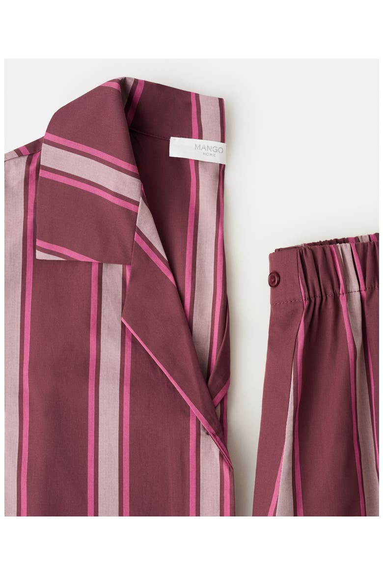 Stripe Pajama Shorts, Alternate, color, FUCHSIA