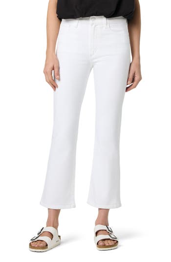 Joe's High Waist Crop Bootcut Jeans In White