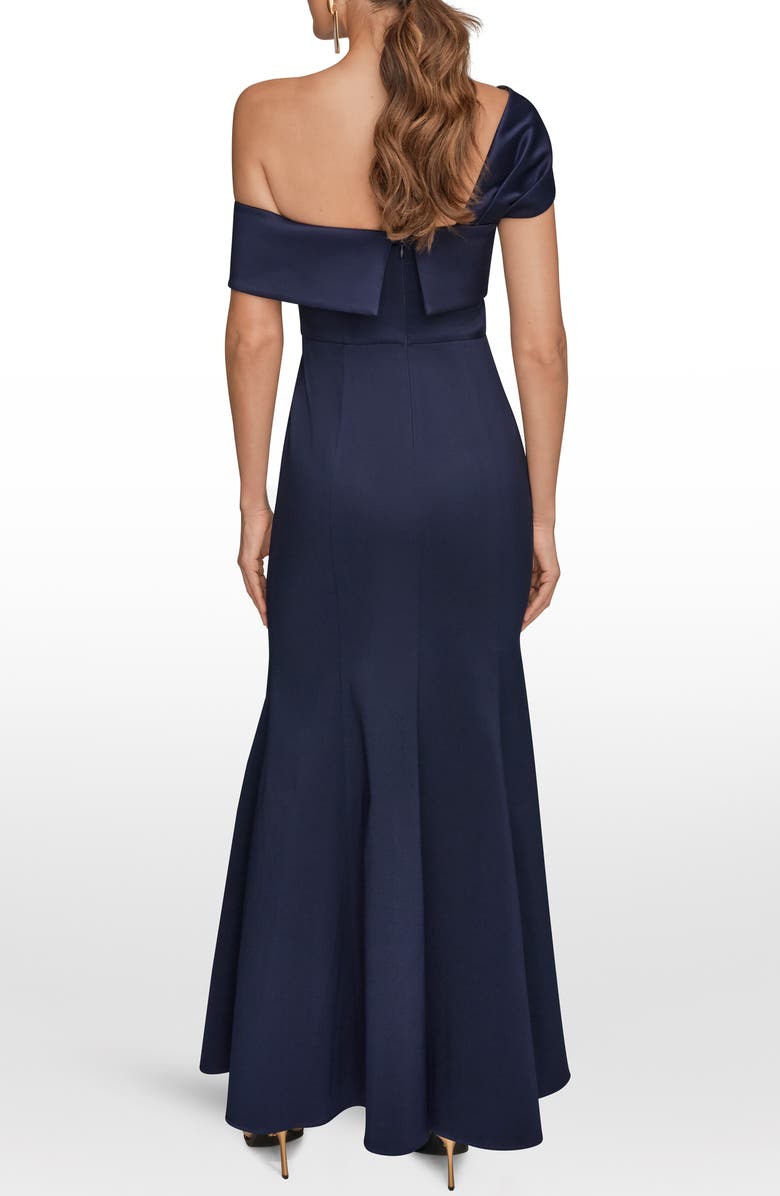 Donna Karan New York One-Shoulder Mikado Gown, Alternate, color, Ink