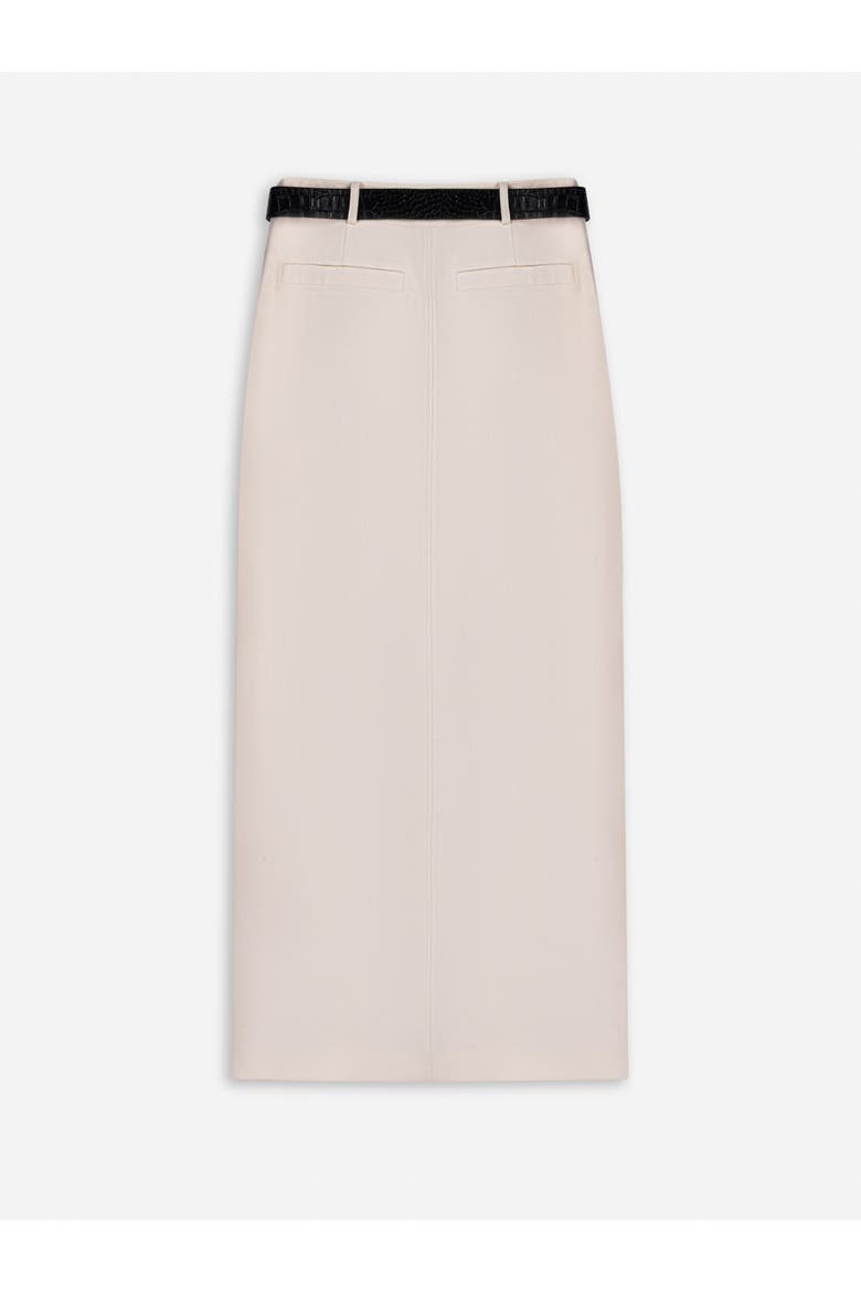 Belted Front Slit Maxi Skirt, Alternate, color, Ivory