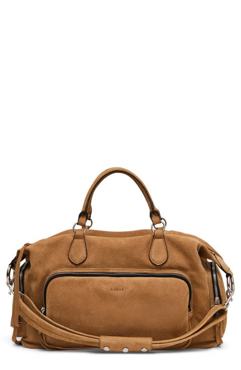 Away We Go Leather Duffle Bag