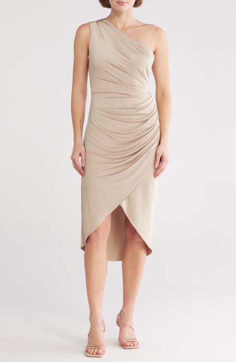 One-Shoulder Ruched Dress