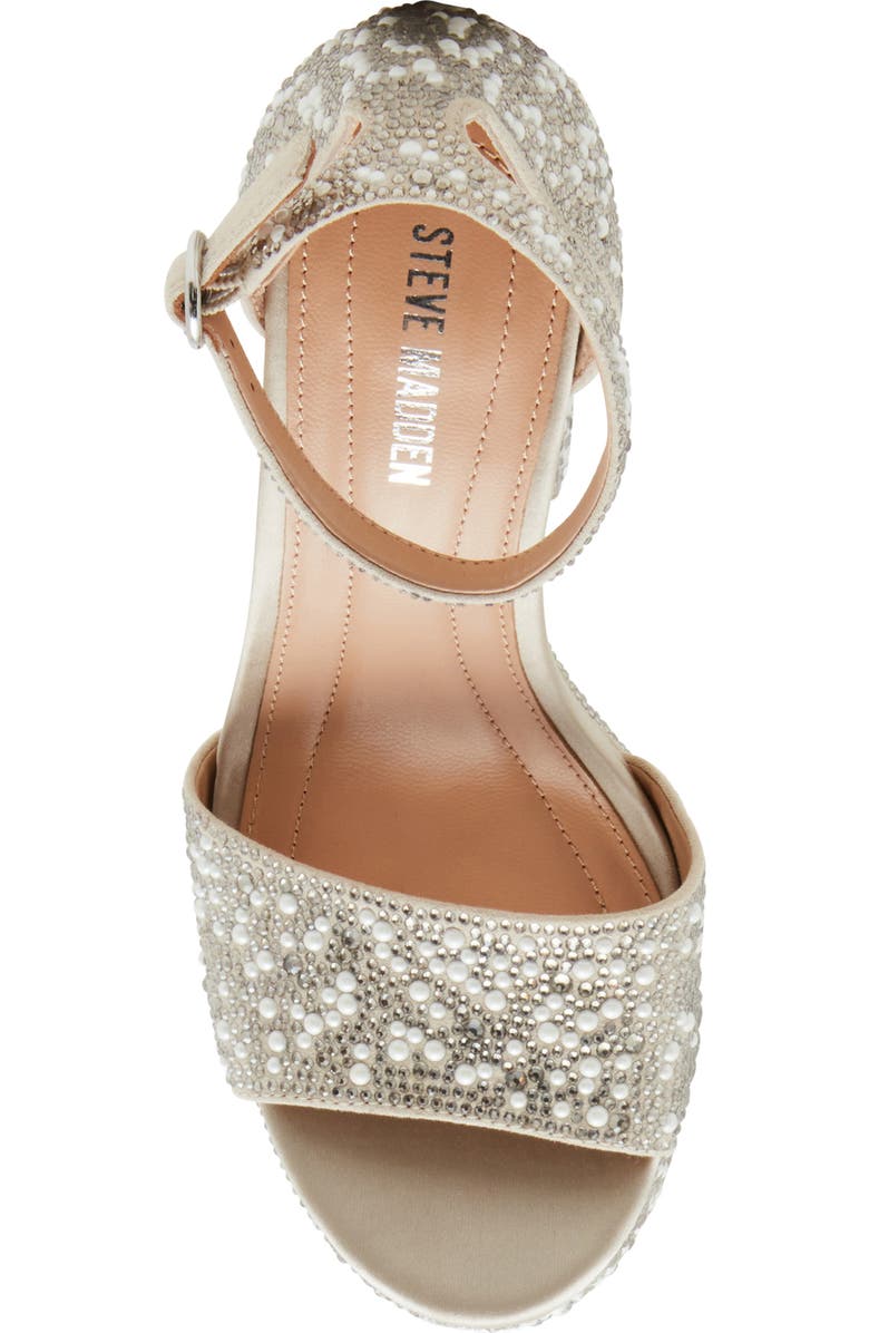 Steve Madden Glam Ankle Strap Platform Sandal, Alternate, color, Ivory