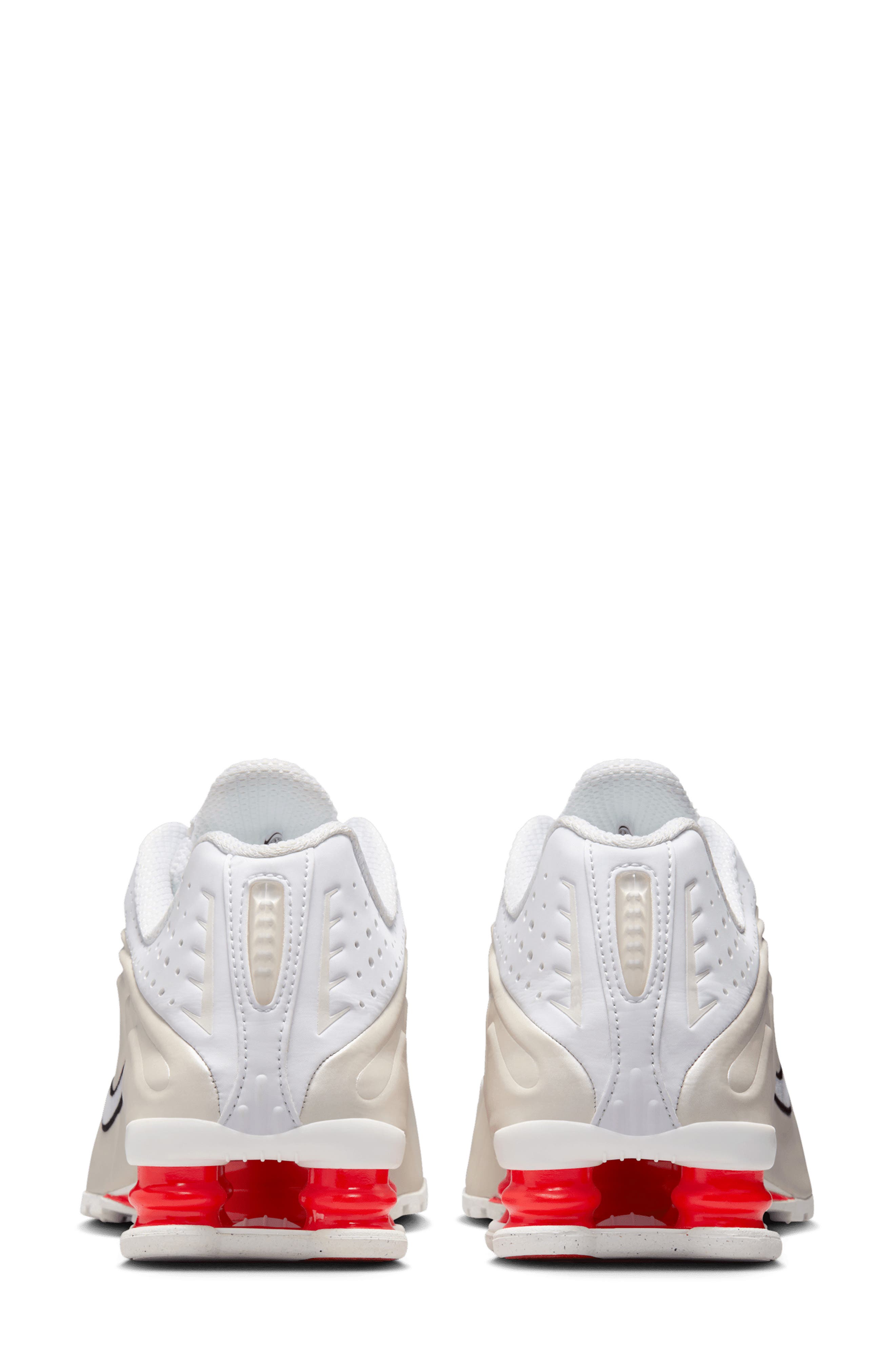 Nike Shox R4 Sneaker, Alternate, color, White/ Phantom/ Red/ White