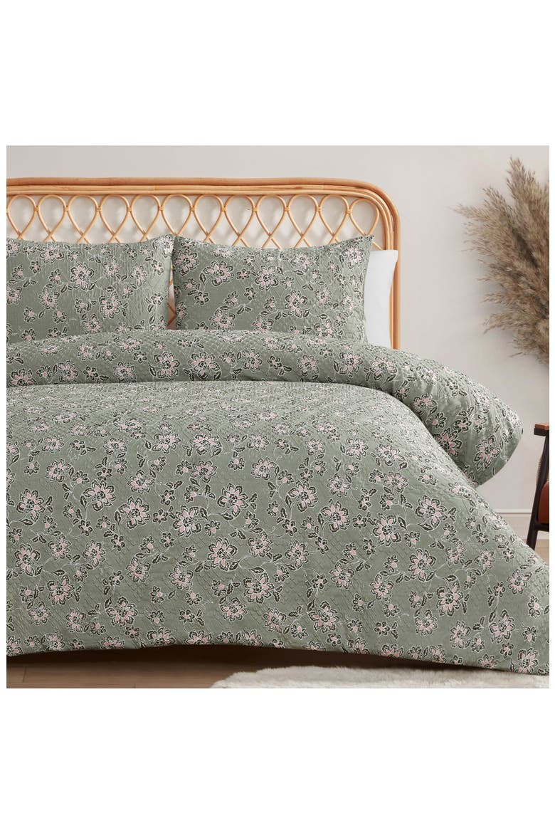 Botani Duvet Set, Alternate, color, SAGE GREEN