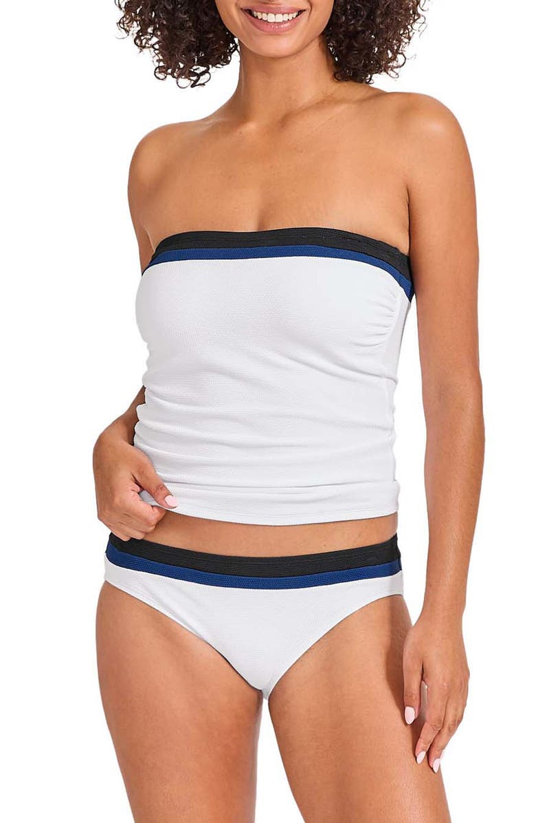 Tommy Bahama Island Cays Colorblock Bandini Swim Top, Main, color, White