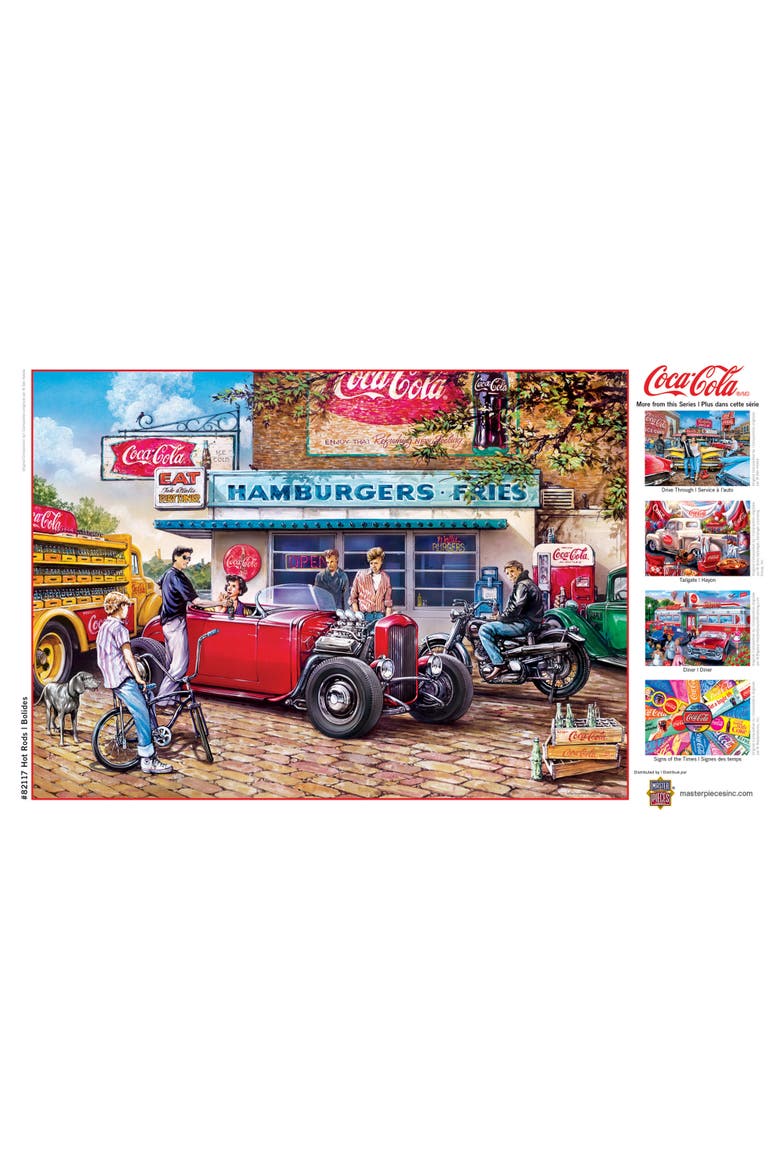 Coca-Cola Hot Rods 1000 Piece Puzzle, Alternate, color, Multicolor