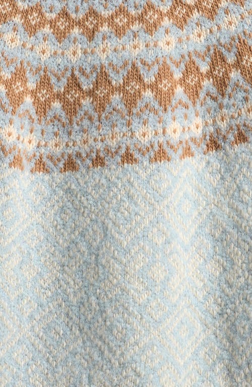 Moncler Kids' Fair Isle Virgin Wool Sweater In Blue