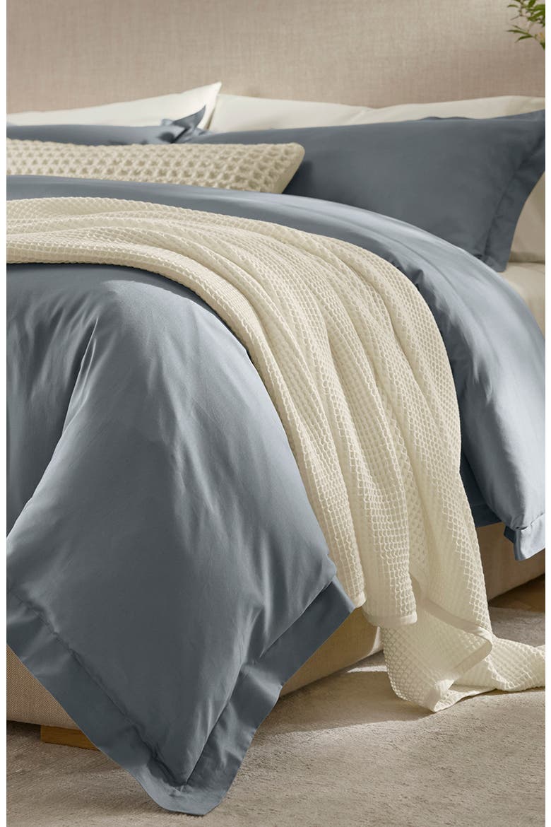 Organic Cotton Waffle Knit Bed Blanket, Alternate, color, CREAM