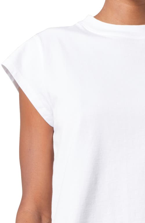 Shop Agolde Bryce Cap Sleeve T-shirt In White