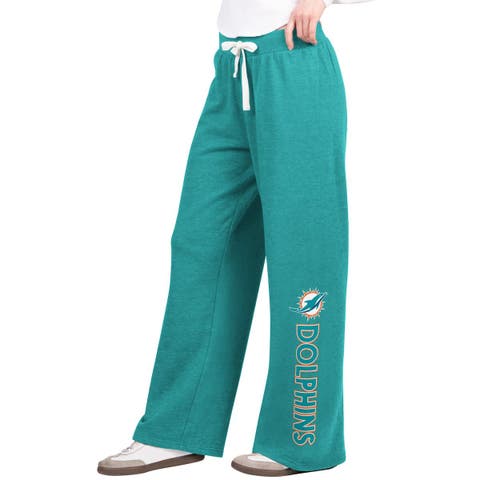 Women
s G-III 4Her by Carl Banks Aqua Miami Dolphins Field Wide Leg Sweatpants