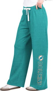 G-III 4HER BY CARL BANKS Women's G-III 4Her by Carl Banks Aqua Miami Dolphins Field Wide Leg Sweatpants