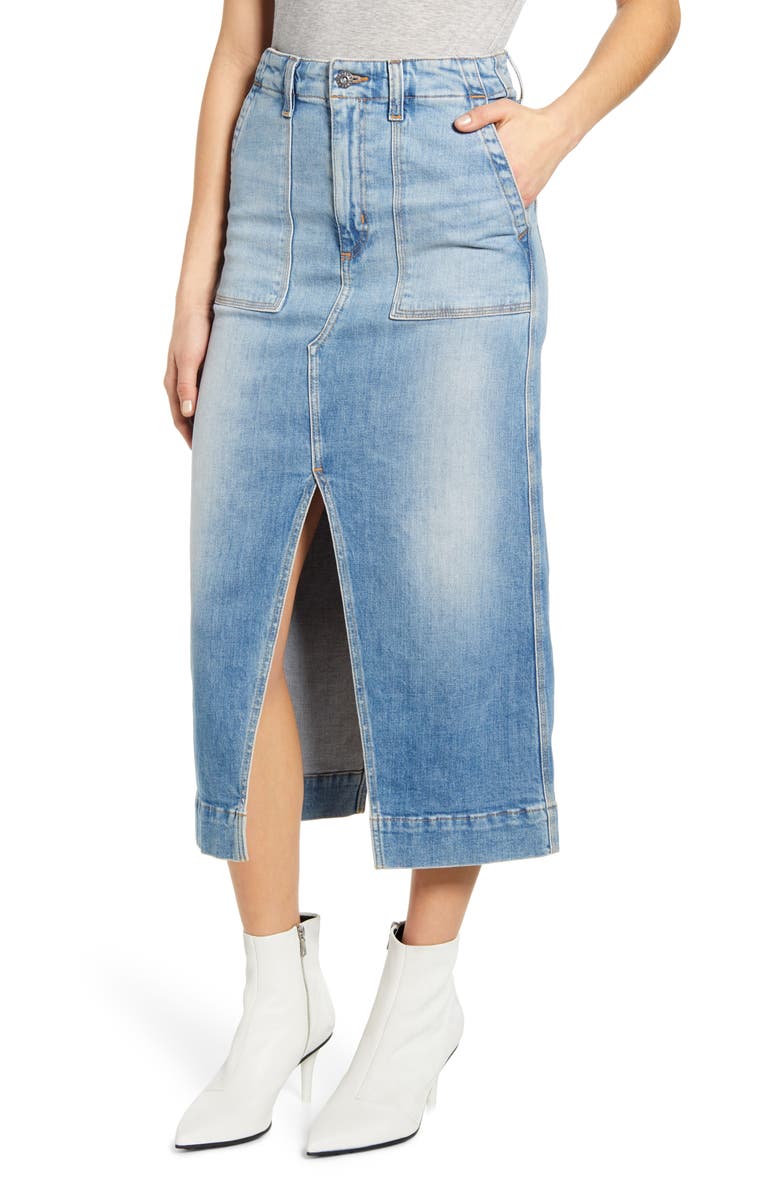 AG The Lana Denim Midi Skirt, Main, color, 23 Years Reclai