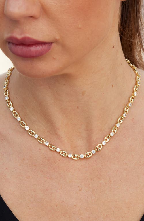 Savvy Cie Jewels Cubic Zirconia Mariner Chain Necklace