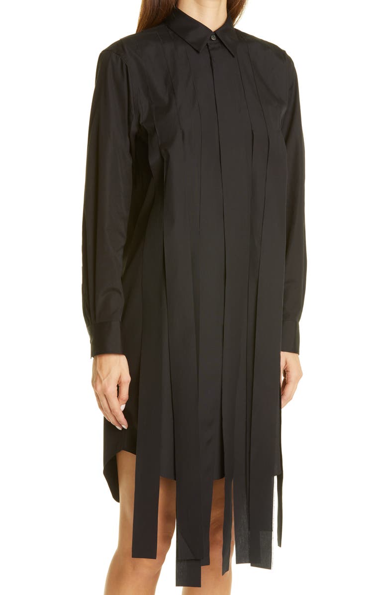 Comme des Garçons Streamer Long Sleeve Cotton Shirtdress, Alternate, color, 