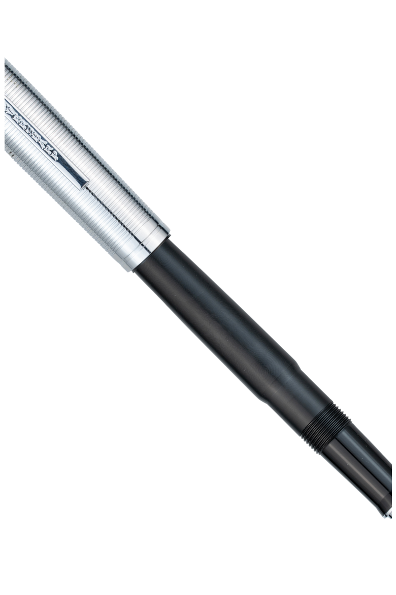 Skyline Fountain Pen, Alternate, color, Black Silver Medium