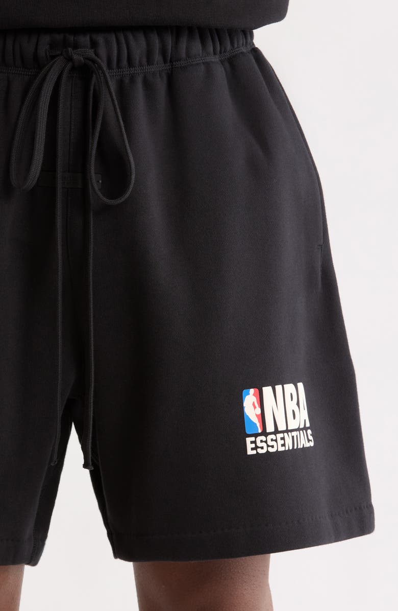 Fear of God Essentials x NBA Classic Fit Sweat Shorts, Alternate, color, Vintage Black