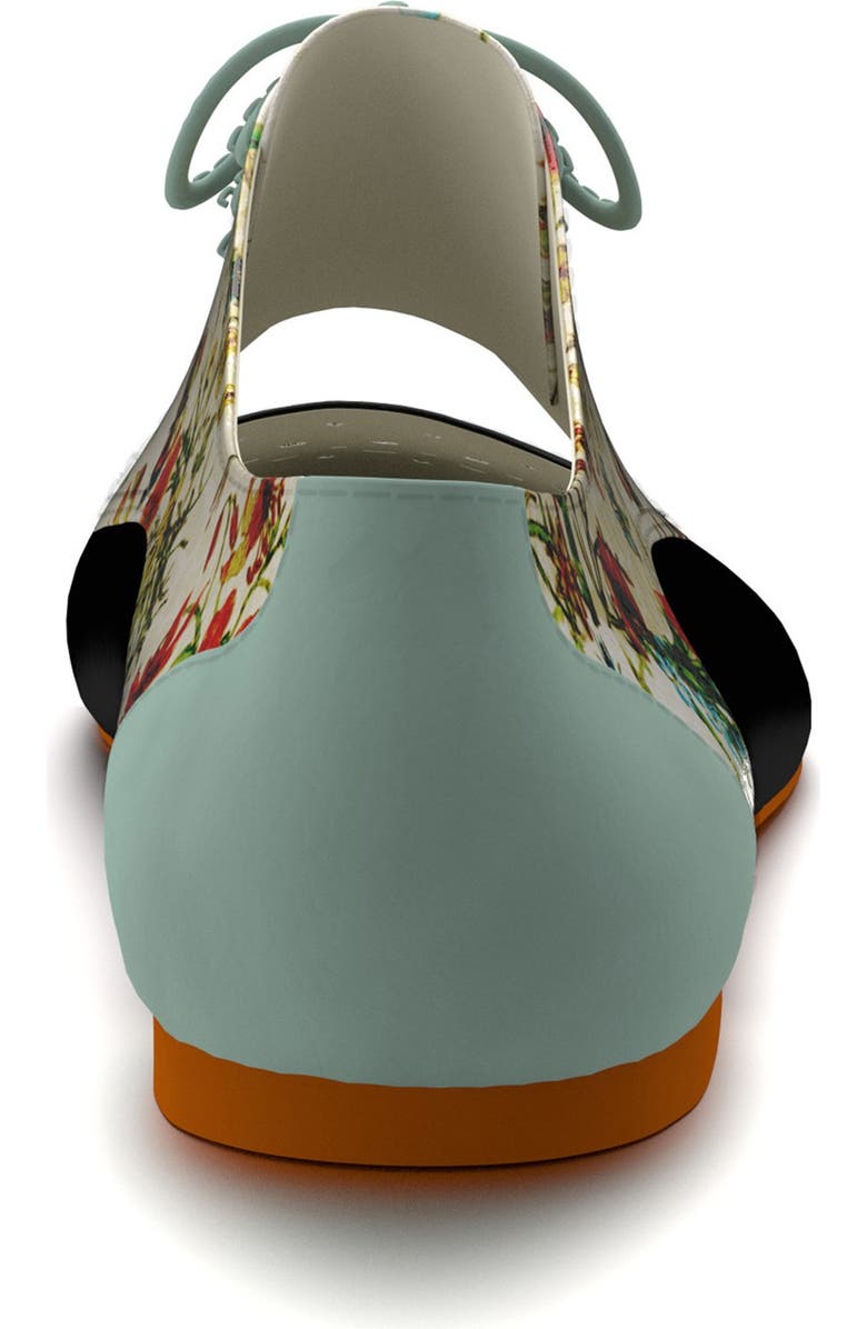 Shoes of Prey Floral Print Cutout Oxford, Alternate, color,