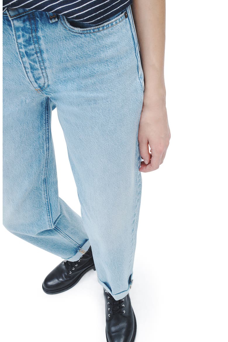 Dre Raw Hem Low Rise Baggy Jeans, Alternate, color, AMAL