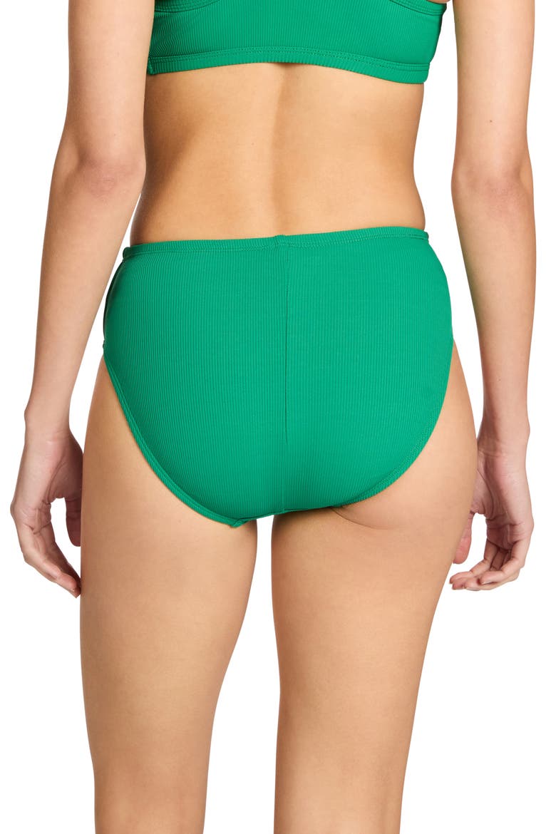 Amy High Waist Bikini Bottoms, Alternate, color, EMERALD